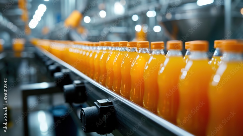 product bottles fruit juice on the conveyor belt in the beverage factory, industrial, manufacture, production, line, plant, technology, juice, machine, machinery, equipment, automated product bottles fruit juice on the conveyor belt in the beverage factory, industrial, manufacture, production, line, plant, technology, juice, machine, machinery, equipment, automated