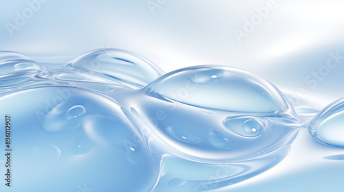 Bubbles Rising in Clear Blue Water