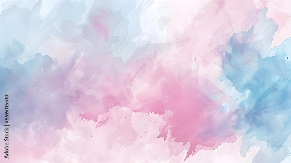 Fototapeta premium Soft pastel watercolor background illustration
