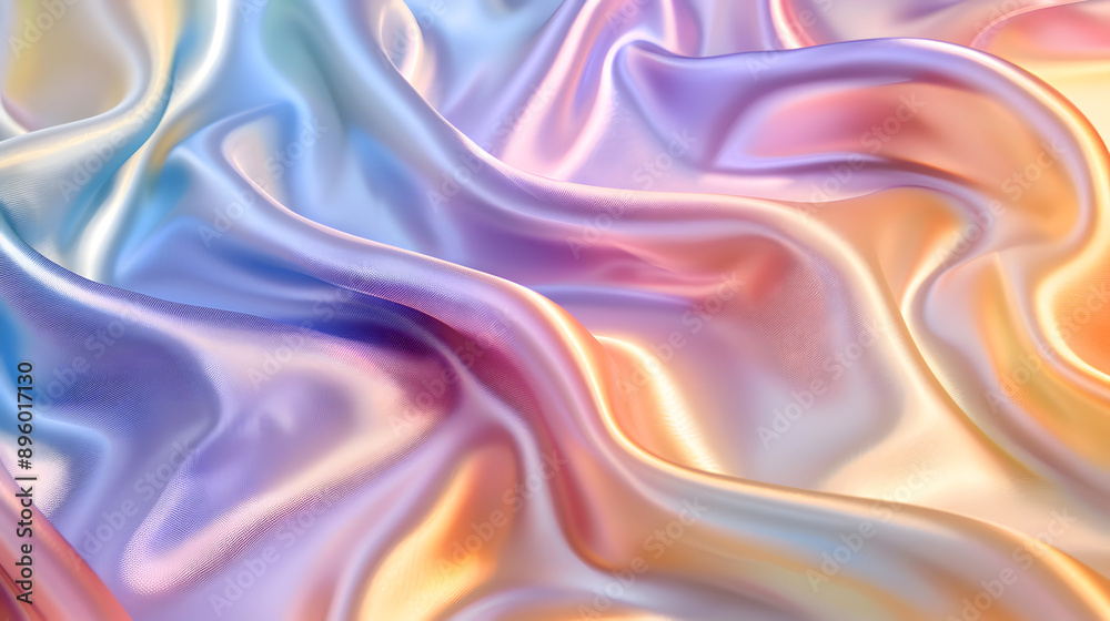 Obraz premium Soft wavy satin background illustration