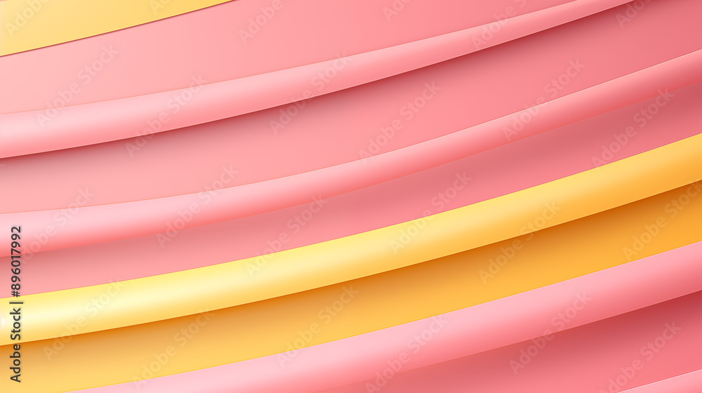 Fototapeta premium Pink Lines Bars on Yellow Background, Abstract Image, Texture, Pattern Background, Wallpaper, Cover and Screen of Smartphone, Cell Phone, Computer, Laptop, Format 9:16 and 16:9