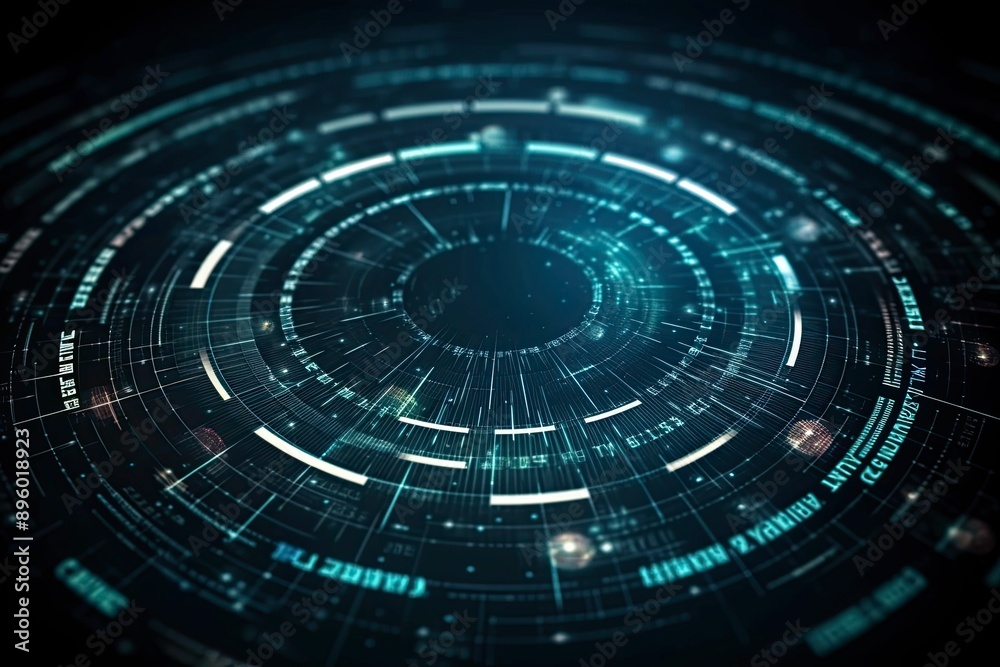 Creative digital tech circle on dark backdrop. Big data and technology concept register your personal data Creative digital tech circle on dark backdrop. Big data and technology concept register your personal data