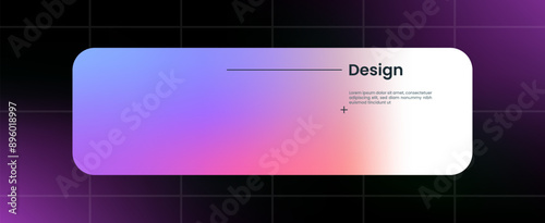 Modern design element in gradient color. Futuristic pop up interface.
