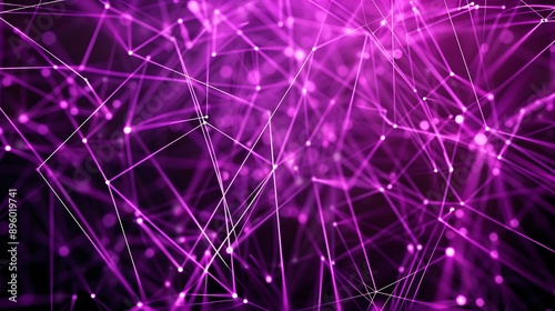 A high-tech background with interconnected lines and nodes in neon purple and black