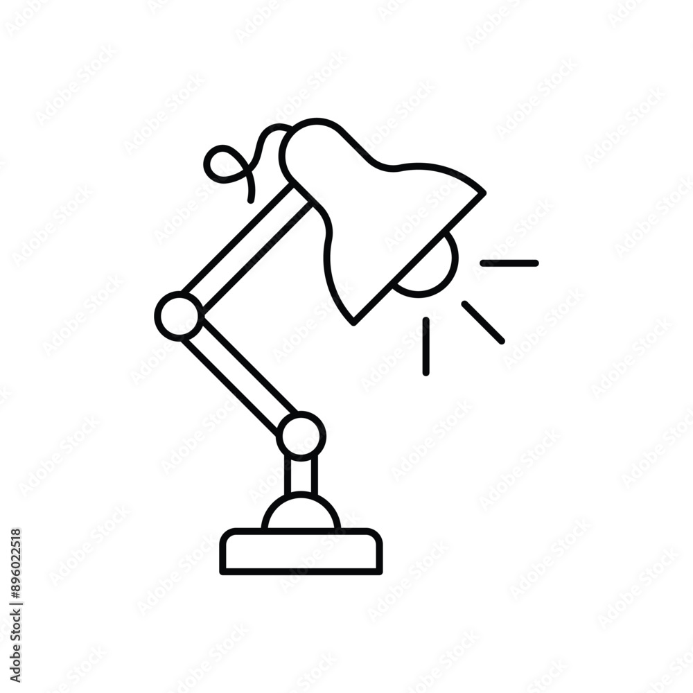 desk light lamp line icon vector desk light lamp desk light lamp line icon vector desk light lamp