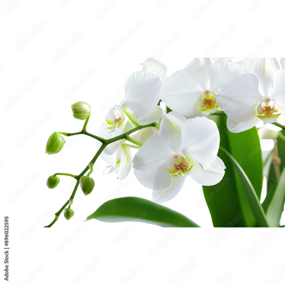 Fototapeta premium white orchid isolated on white