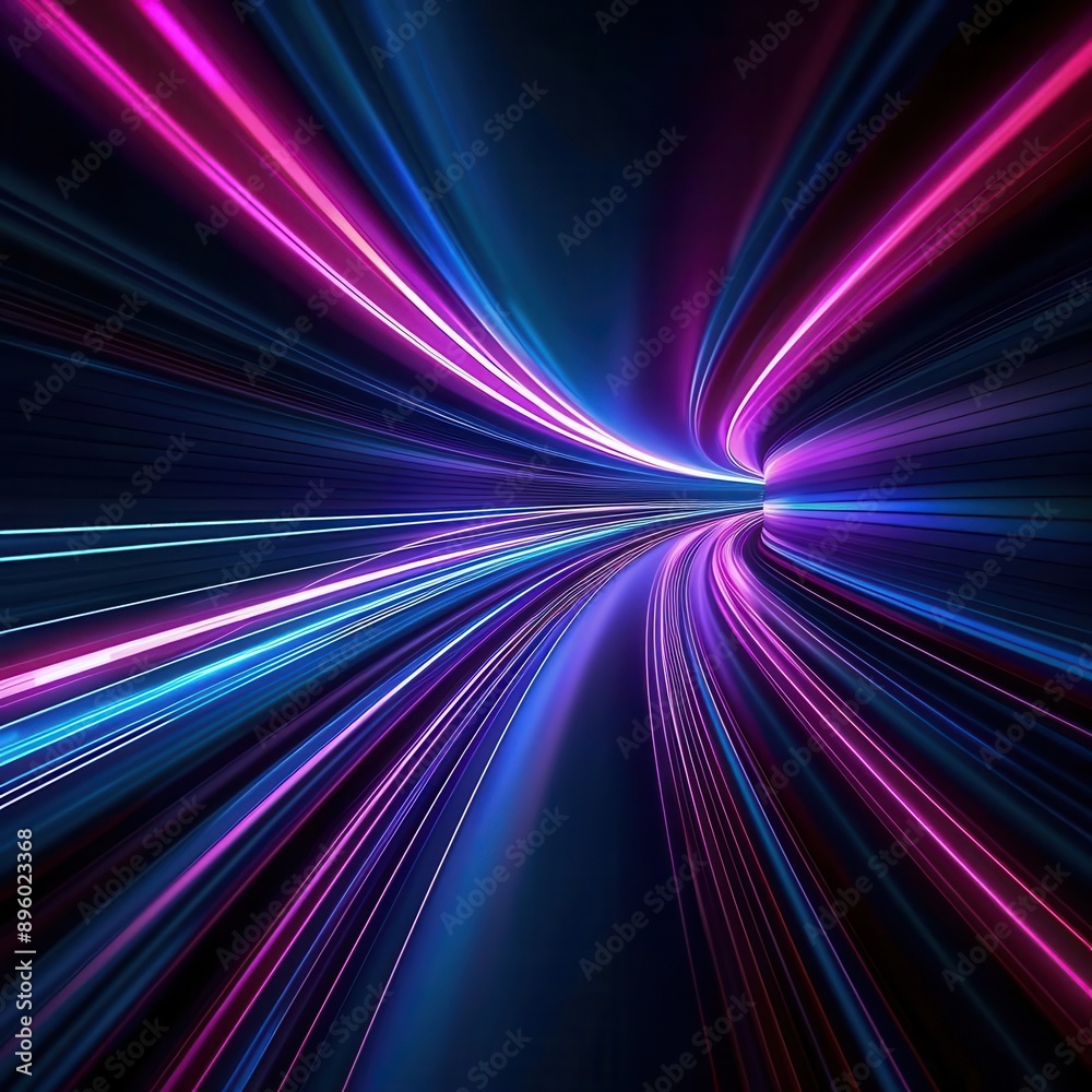 Vivid light trails create a dynamic and colorful abstract composition, perfect for conveying motion and energy. Vivid light trails create a dynamic and colorful abstract composition, perfect for conveying motion and energy.