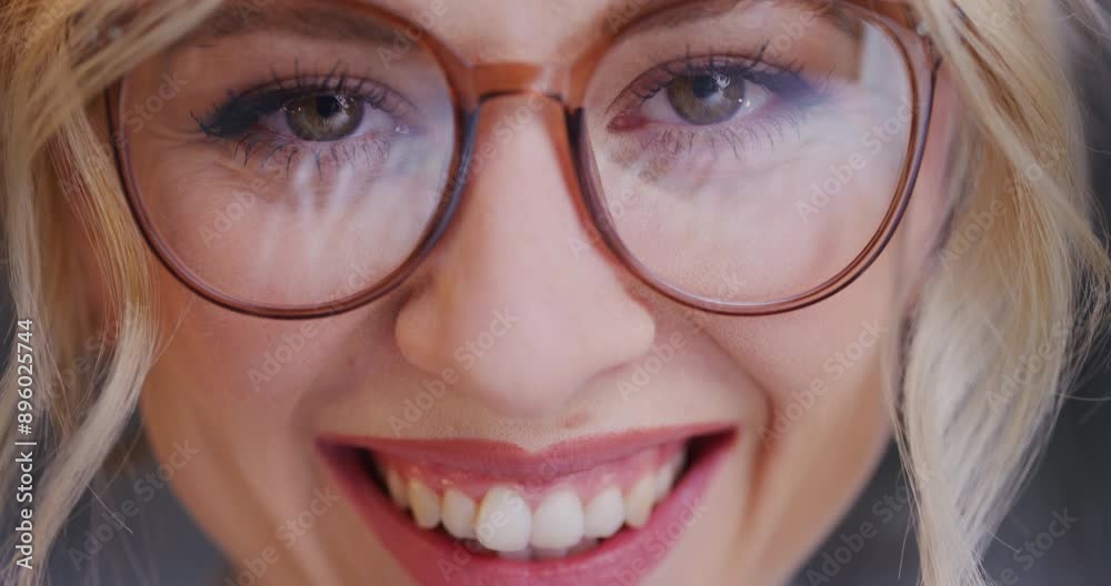 Close-Up of Smiling Woman's Face Close-Up of Smiling Woman's Face