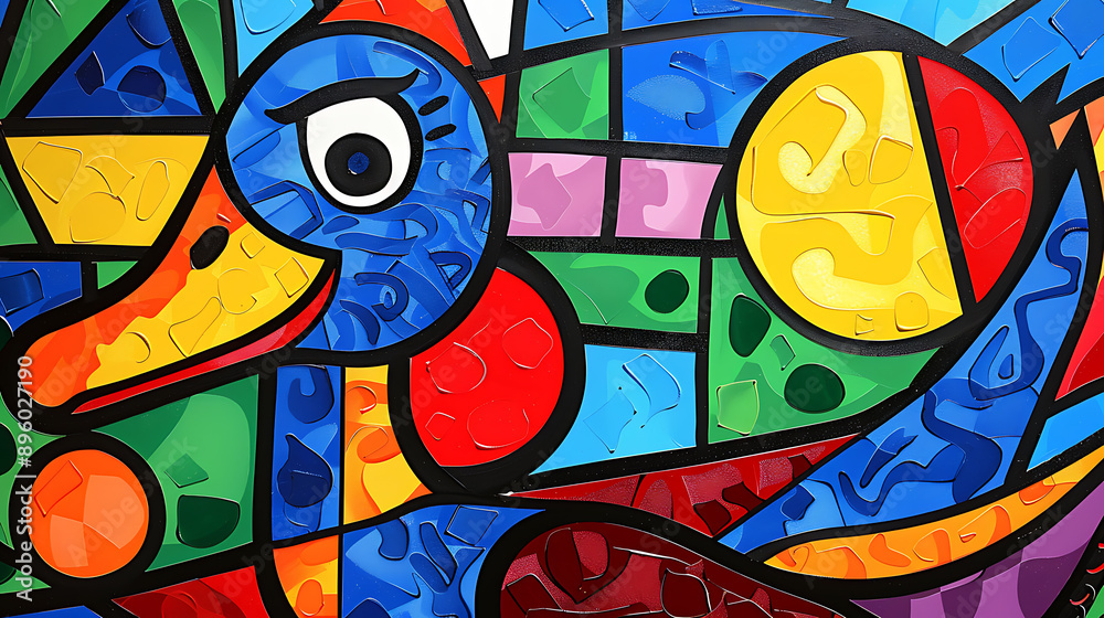 Obraz premium Abstract duck design, wallpaper, the animals with many abilities including walking, swimming and flying