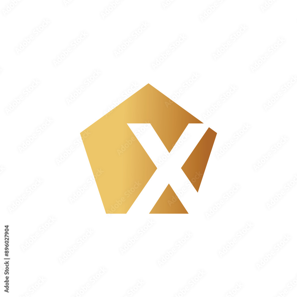 Fototapeta premium Letter X logo design vector with universal form and creative idea icon