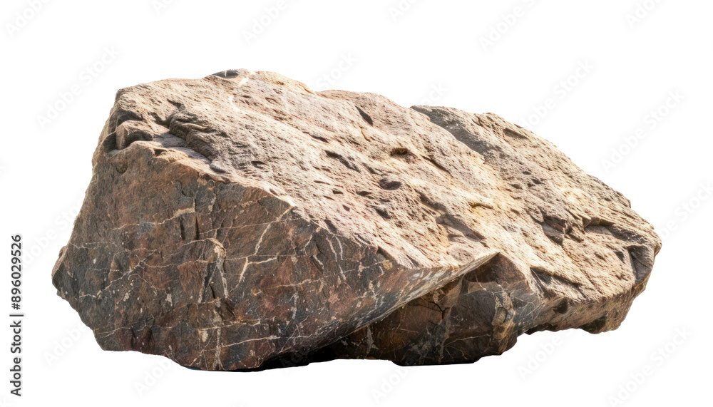 Large gray, brown, and tan rock with rough texture Large gray, brown, and tan rock with rough texture