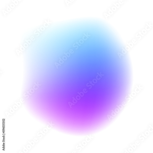 Blur Gradient Circle transparent PNG ball gradient. Abstract pastel neon holographic blurred grainy circle gradient on white background texture. Blurred round shapes. 