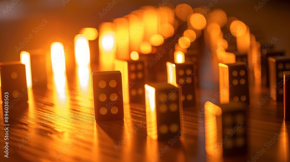 Philosophical Causality A series of falling dominos in a warm amber light Philosophical Causality A series of falling dominos in a warm amber light