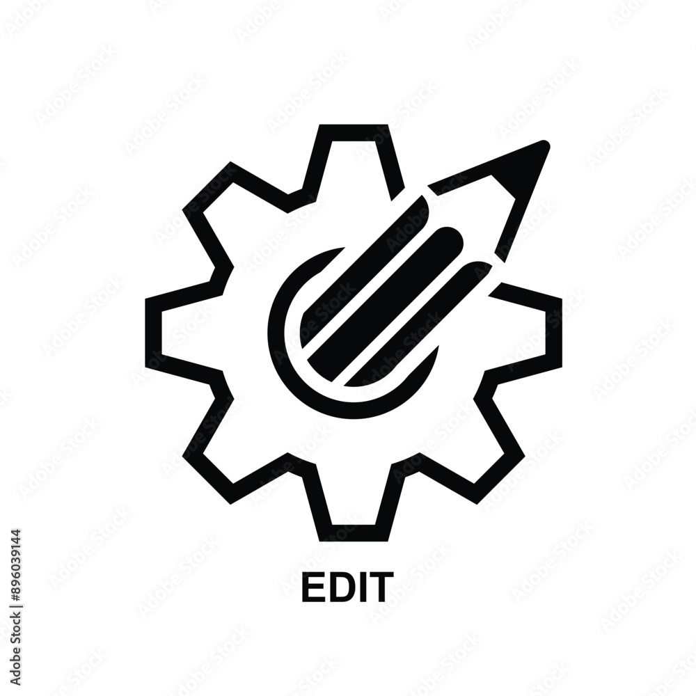 Obraz premium Edit icon isolated on background vector illustration.