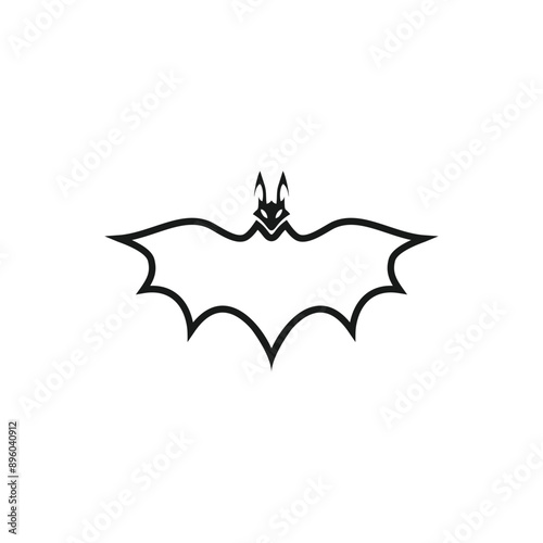 Bat logo design vector with premium illustration and new idea