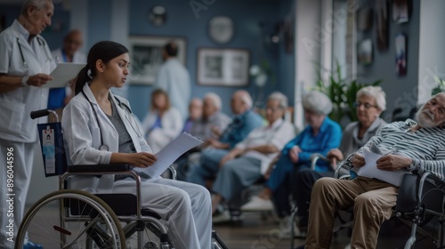 A doctor in wheelchair photo