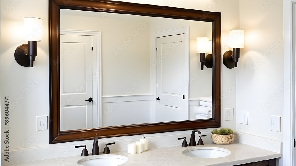 mirror in bathroom mirror in bathroom