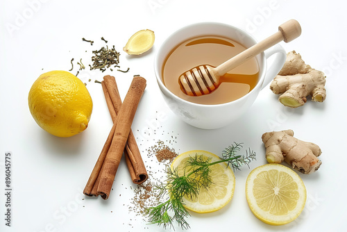 Healthy and Refreshing Bee Honey, Lime & Flower Berry Tea: Immune-Boosting and Aromatic Herbal Beverage