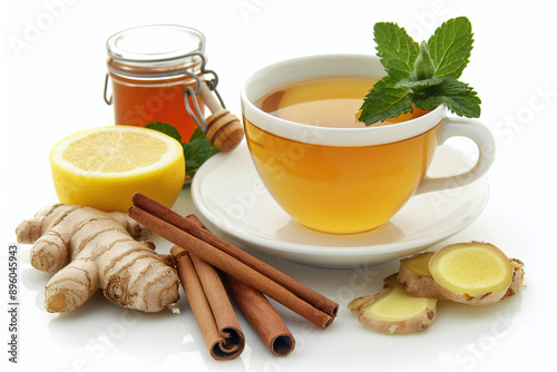 Healthy and Refreshing Bee Honey, Lime & Flower Berry Tea: Immune-Boosting and Aromatic Herbal Beverage