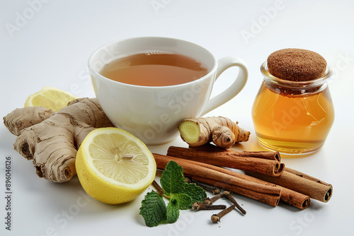 Healthy and Refreshing Bee Honey, Lime & Flower Berry Tea: Immune-Boosting and Aromatic Herbal Beverage