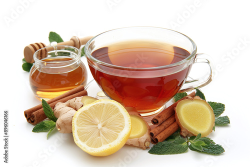 Healthy and Refreshing Bee Honey, Lime & Flower Berry Tea: Immune-Boosting and Aromatic Herbal Beverage