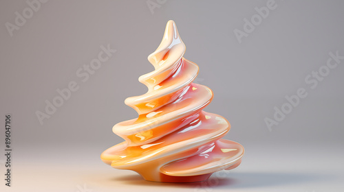 Christmas Tree with Candles and Decorations
