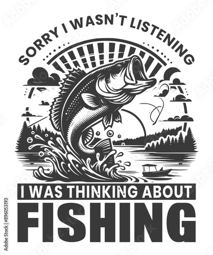 Fishing T-Shirt Design Vector Art & Illustration, Fishing tee Vector Design