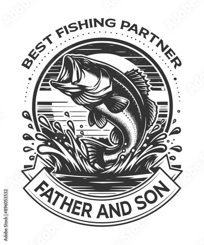 Fishing T-Shirt Design Vector Art & Illustration, Fishing tee Vector Design