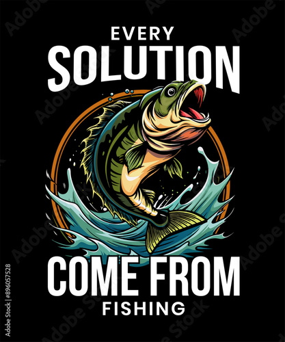 Fishing T-Shirt Design Vector Art & Illustration, Fishing tee Vector Design