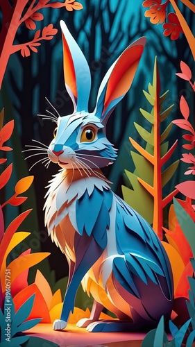 A mesmerizing paper-cut animation of the Jackrabbit comes to life on the screen