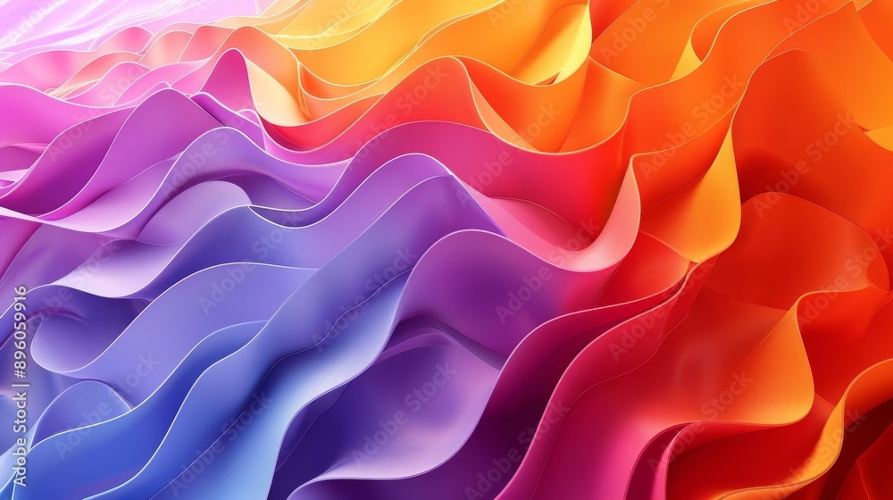 Obraz premium Abstract 3D background with vibrant colors, dynamic patterns, and a sense of depth, suitable for creative projects