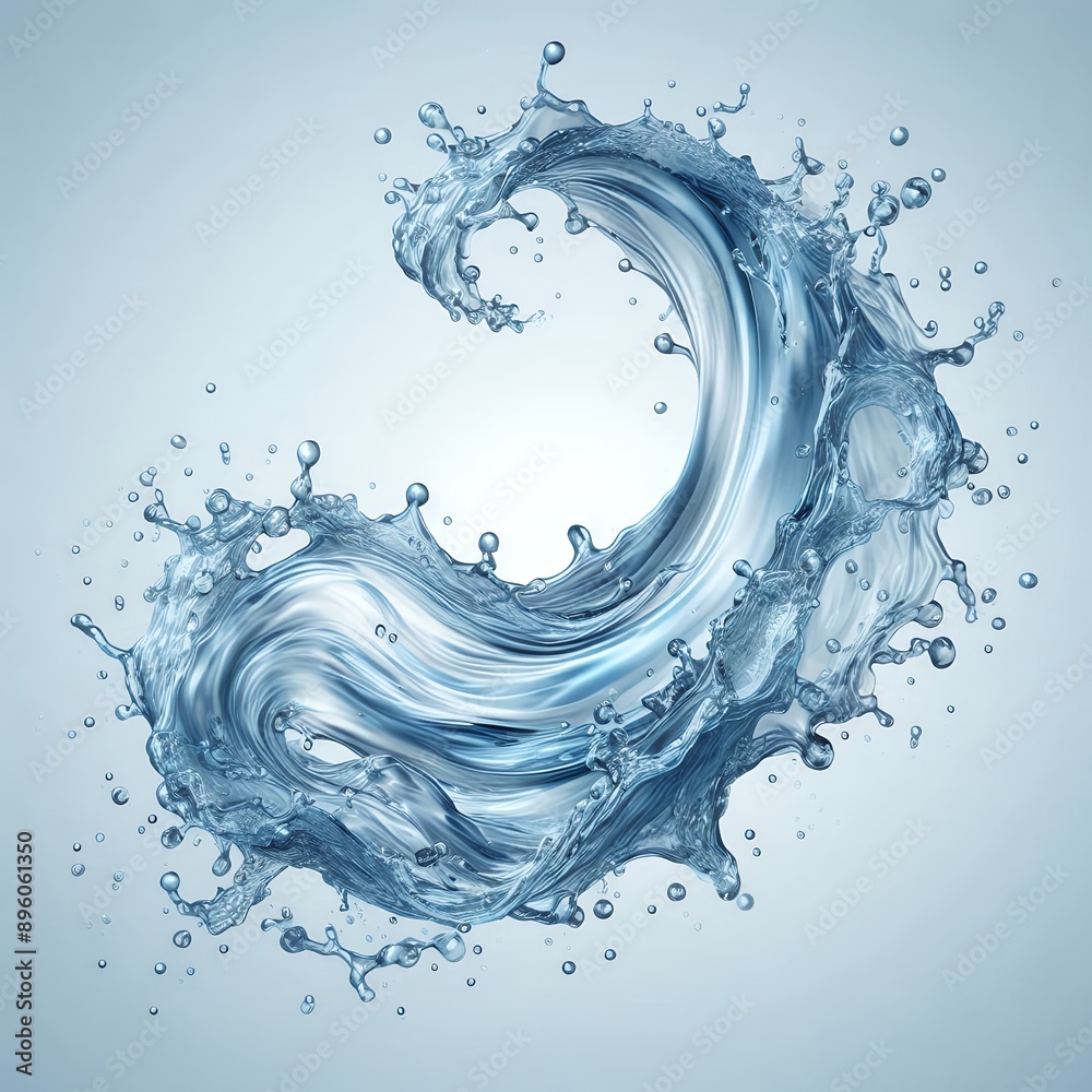 Liquid water wave splash with Generative AI. Liquid water wave splash with Generative AI.
