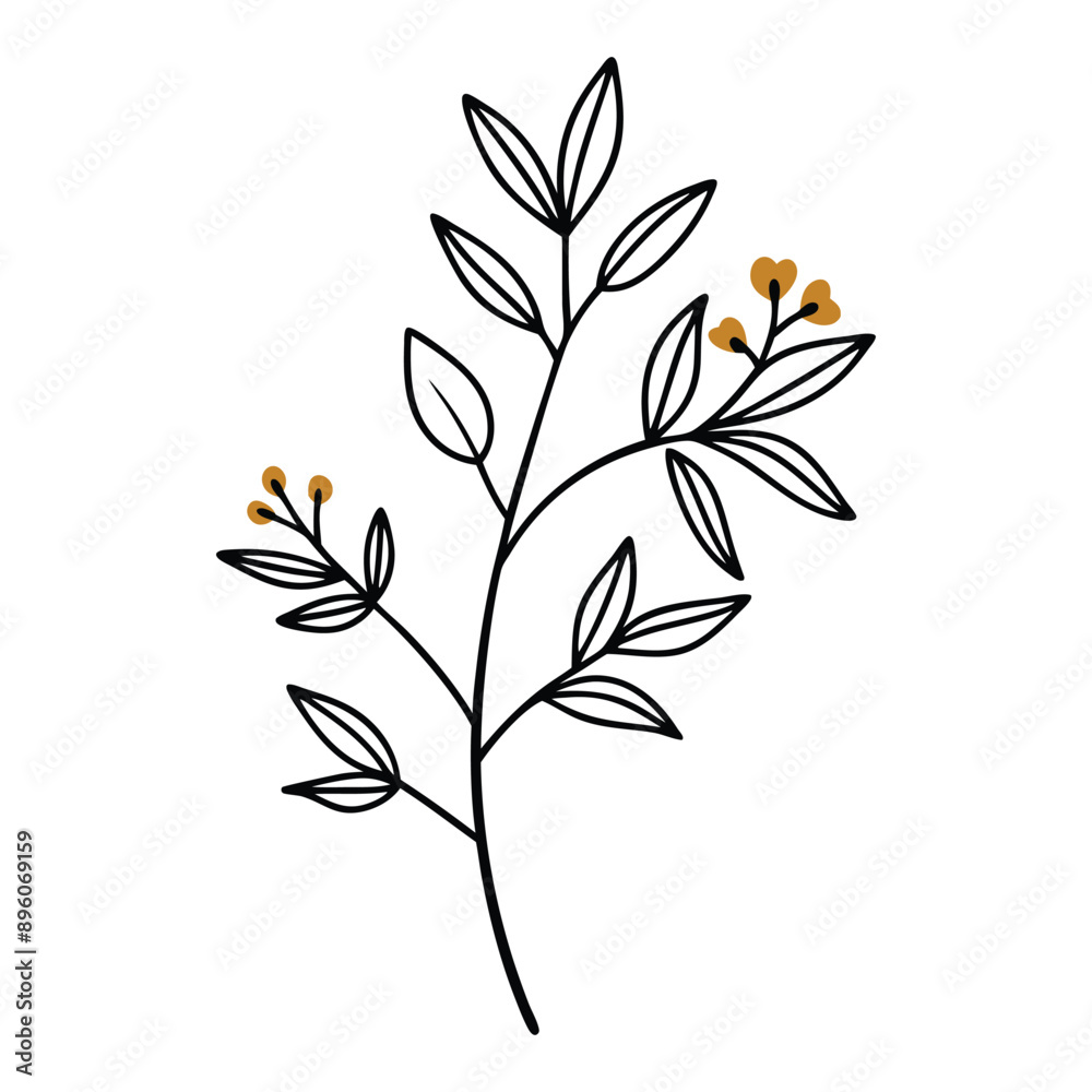Naklejka premium Botanic tree vector