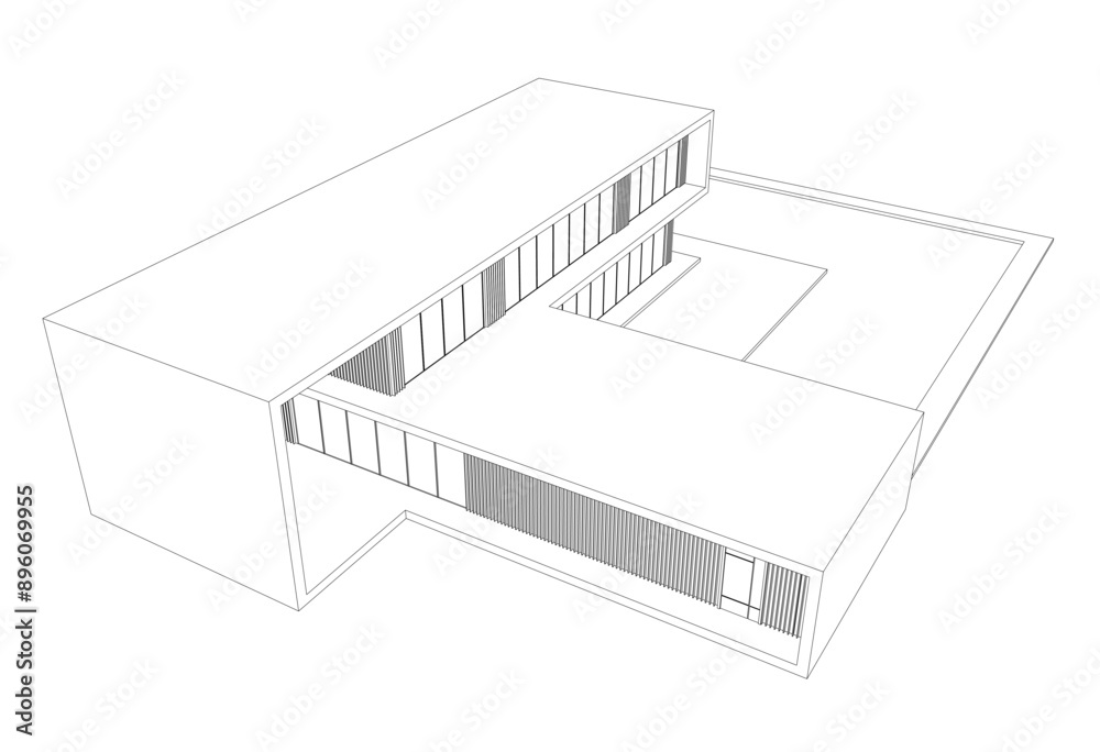3d rendering of a modern building 3d rendering of a modern building