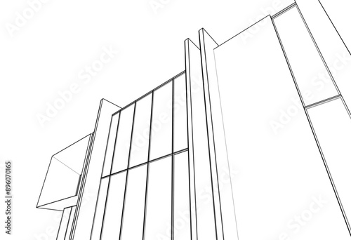 3d rendering of a modern building