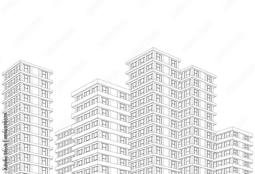 3d rendering of a modern building 3d rendering of a modern building
