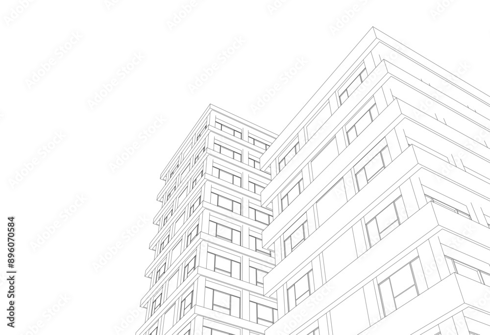 3d rendering of a modern building 3d rendering of a modern building