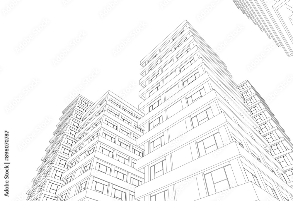 3d rendering of a modern building 3d rendering of a modern building