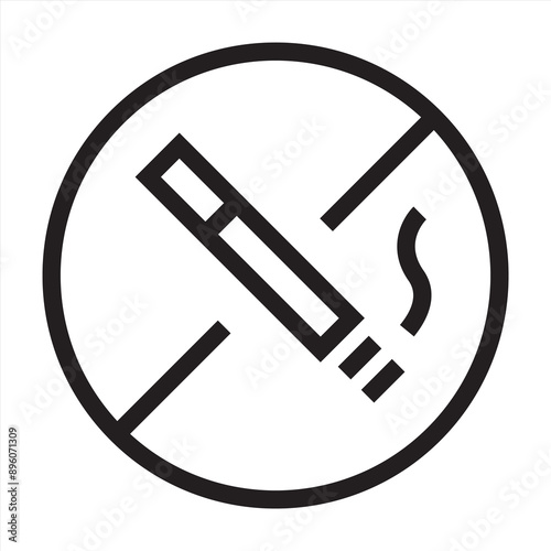 simple no smoking icon vector illustration