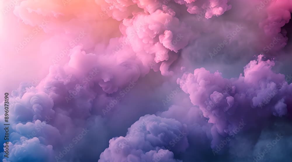 Abstract texture background of smoky fluffy clouds soft pastel colors, looping motion animation Abstract texture background of smoky fluffy clouds soft pastel colors, looping motion animation
