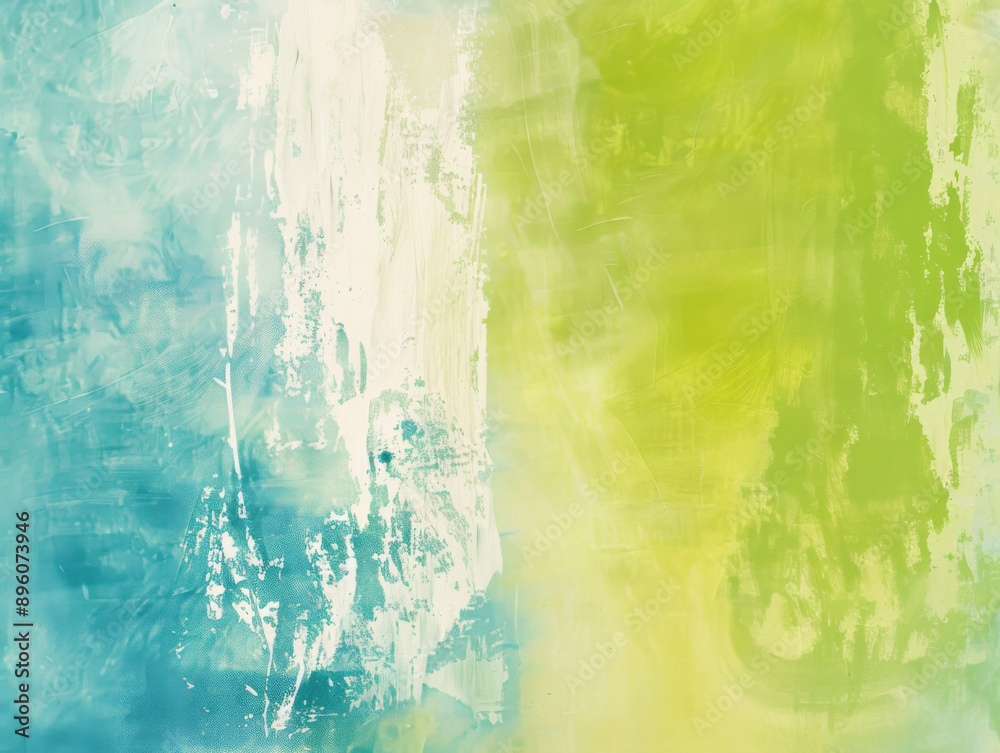 Bright Green and Blue Abstract Background, Generative AI Illustration Bright Green and Blue Abstract Background, Generative AI Illustration