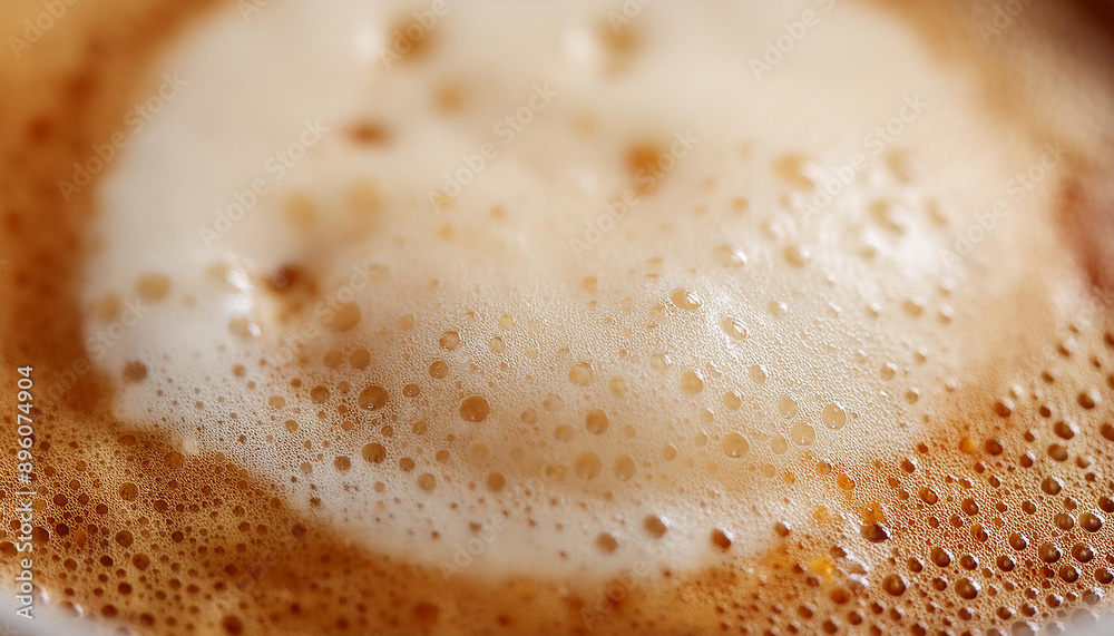Creamy latte coffee foam texture, frothy surface. Delicious hot drink. Tasty beverage. Close-up. Creamy latte coffee foam texture, frothy surface. Delicious hot drink. Tasty beverage. Close-up.