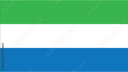 Official vector flag of Sierra Leone. Illustration eps10.
