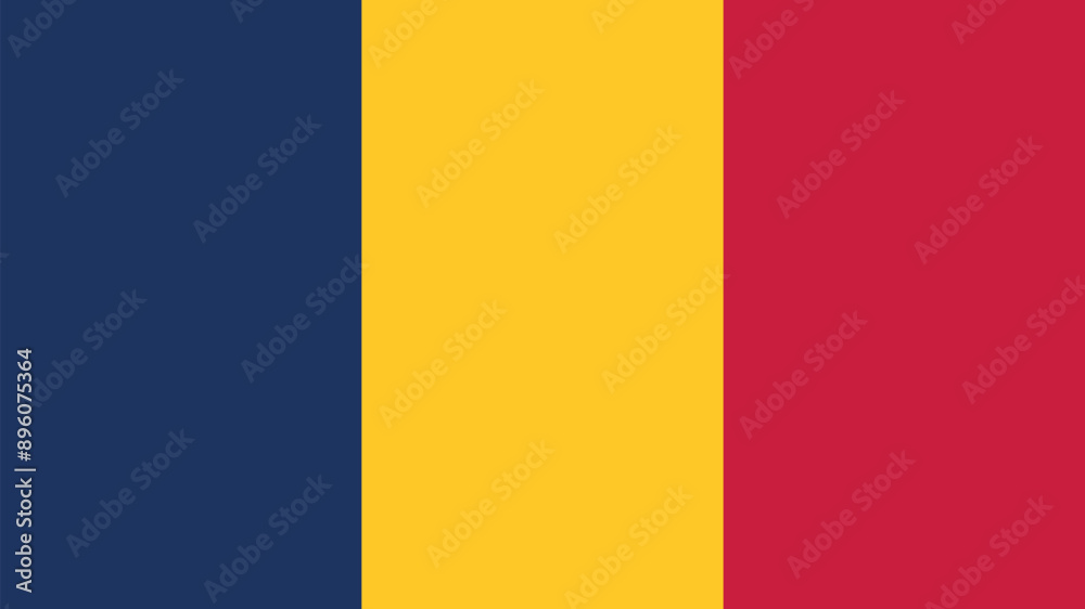 Official vector flag of Chad. Illustration eps10. Official vector flag of Chad. Illustration eps10.