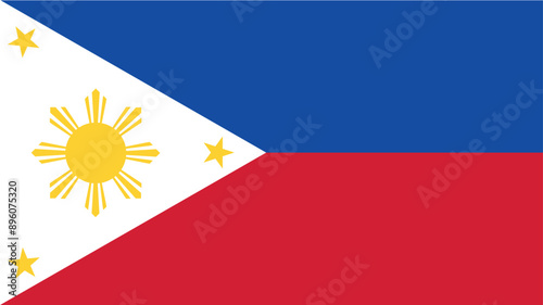 Official vector flag of Philippines. Illustration eps10.