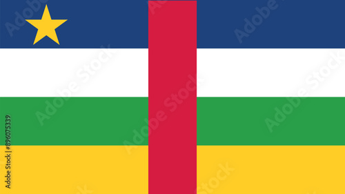 Official vector flag of Central African Republic. Illustration eps10.