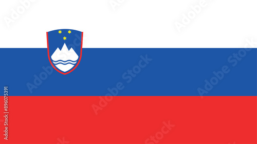 Official vector flag of Slovenia. Illustration eps10.