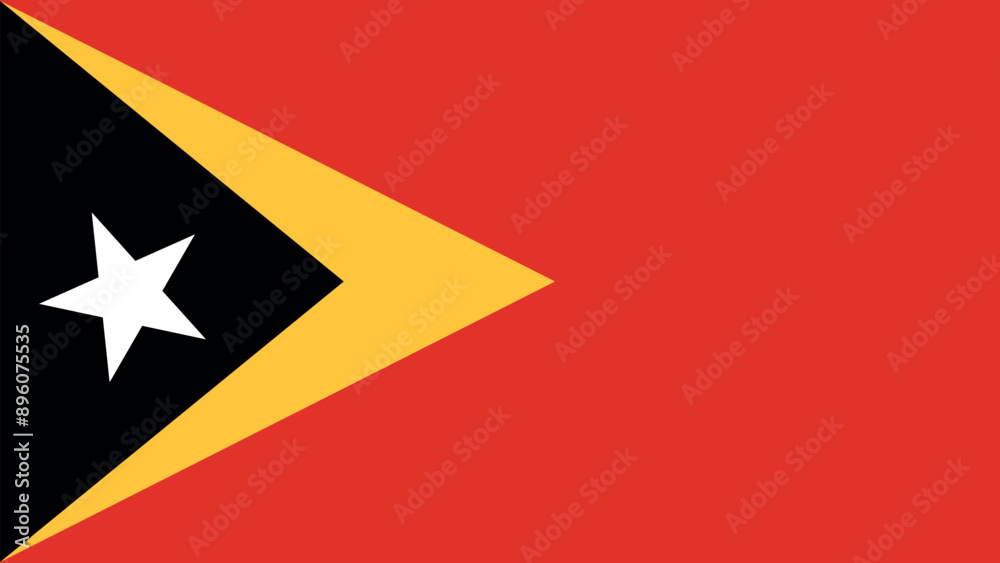 Official vector flag of East Timor. Illustration eps10. Timor-Leste Official vector flag of East Timor. Illustration eps10. Timor-Leste