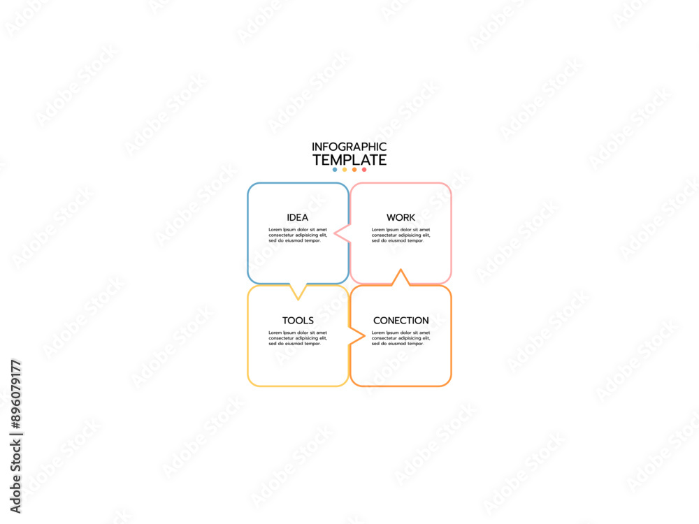 Circle infographic template, Concept cycle with 4 steps or options, process chart. Circle infographic template, Concept cycle with 4 steps or options, process chart.