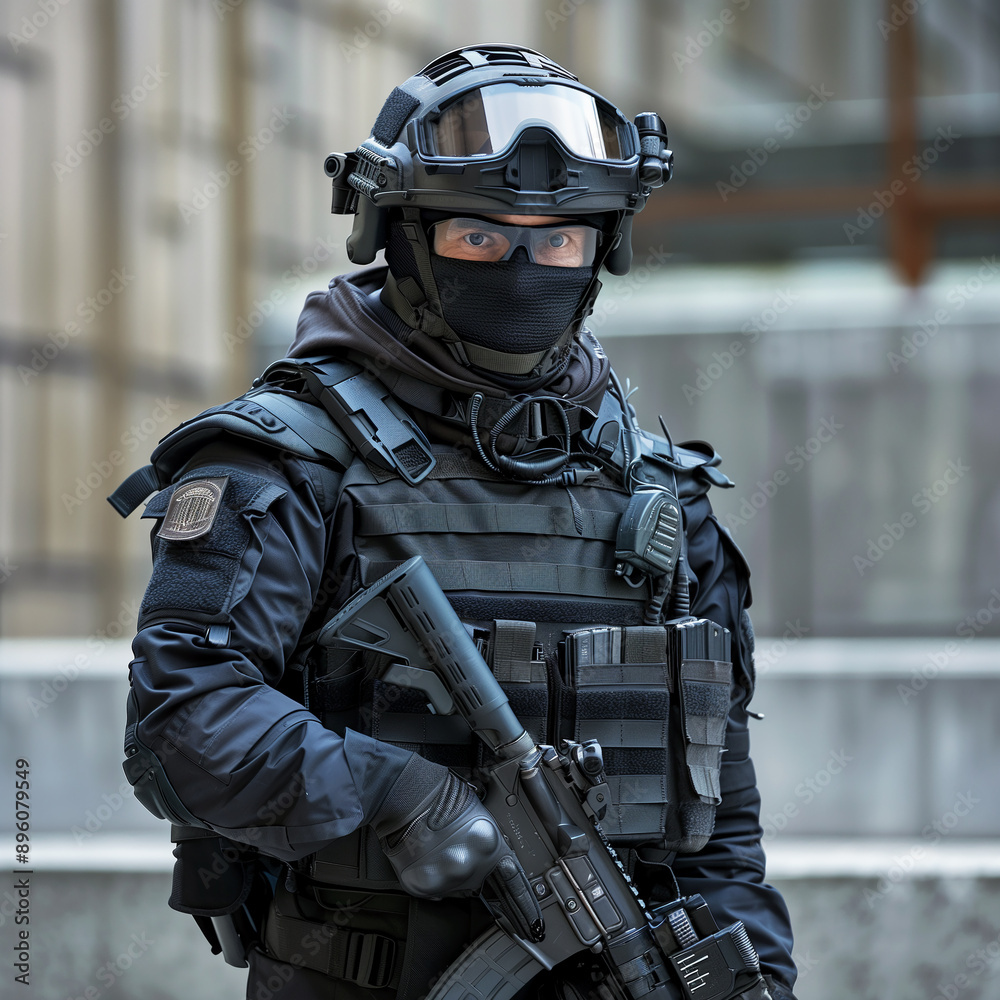 © Nazlykhan - Swat Officer in Full Tactical Gear © Nazlykhan - Swat Officer in Full Tactical Gear